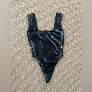 BRAND NEW Los Angeles Apparel Size M Bodysuit/ Thong Swimsuit